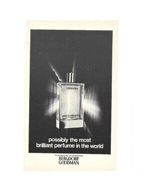 Print Ad Calandre Paco Rabanne Brilliant Perfume In The World Vintage 1978 AD